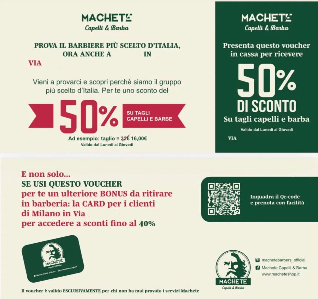 Flyer taglio/barba al 50% 1000 pz